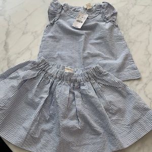Crewcuts matching seersucker skirt set